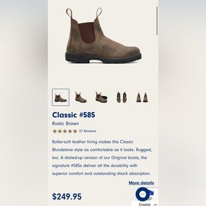New Blundstone 585 size 5 (8US) Rustic Brown